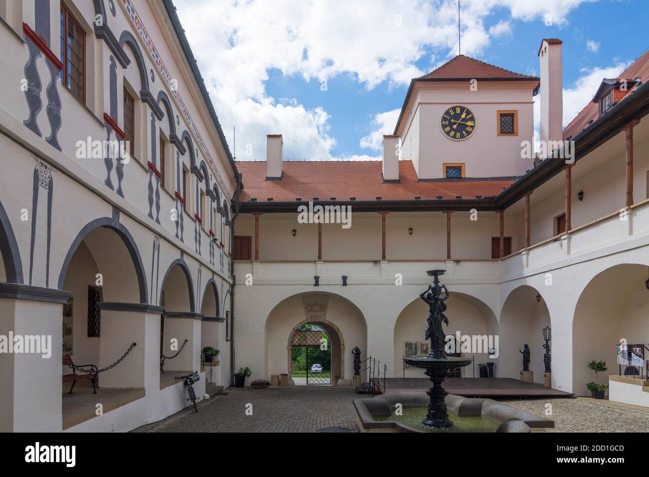 Blansko (Blanz): Blansko (Blanz) Castle in , Jihomoravsky, South Moravia, Südmähren, Czech Stock Photo