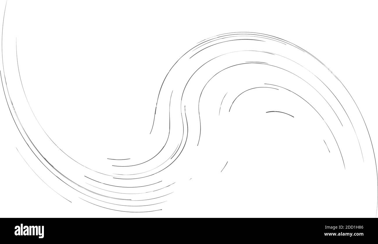 Cycle design element with contort, spin effect. Abstract swerve circlet ...