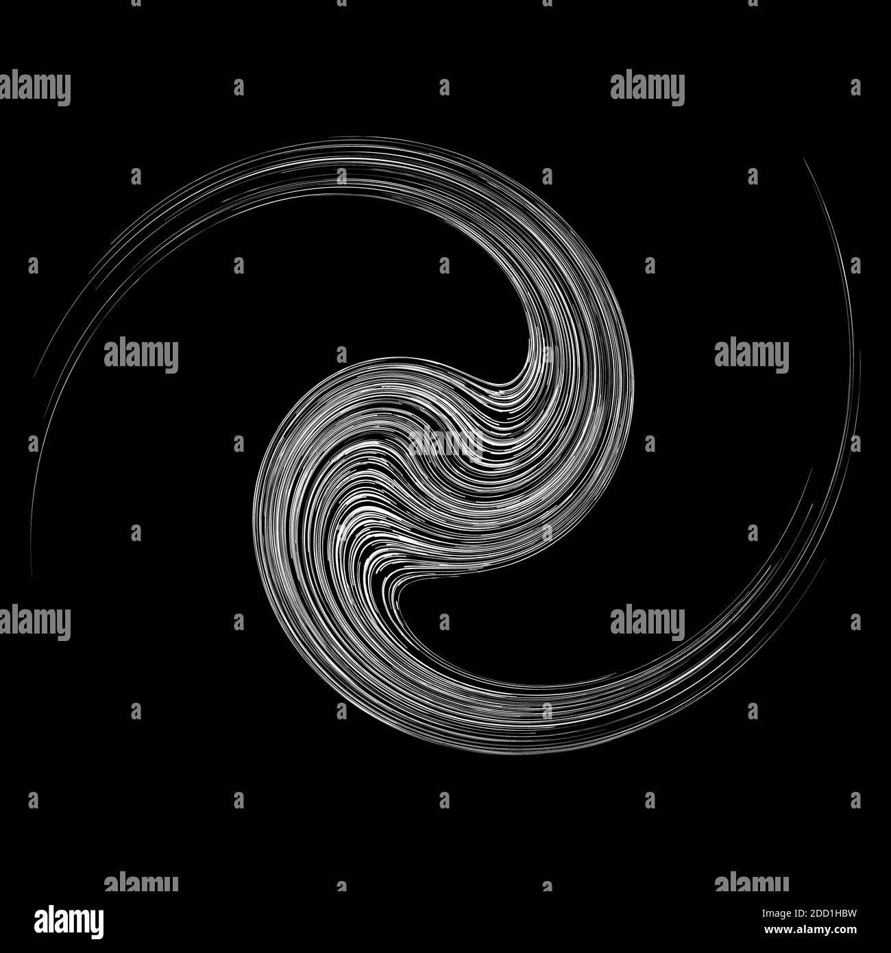 Cycle design element with contort, spin effect. Abstract swerve circlet ...