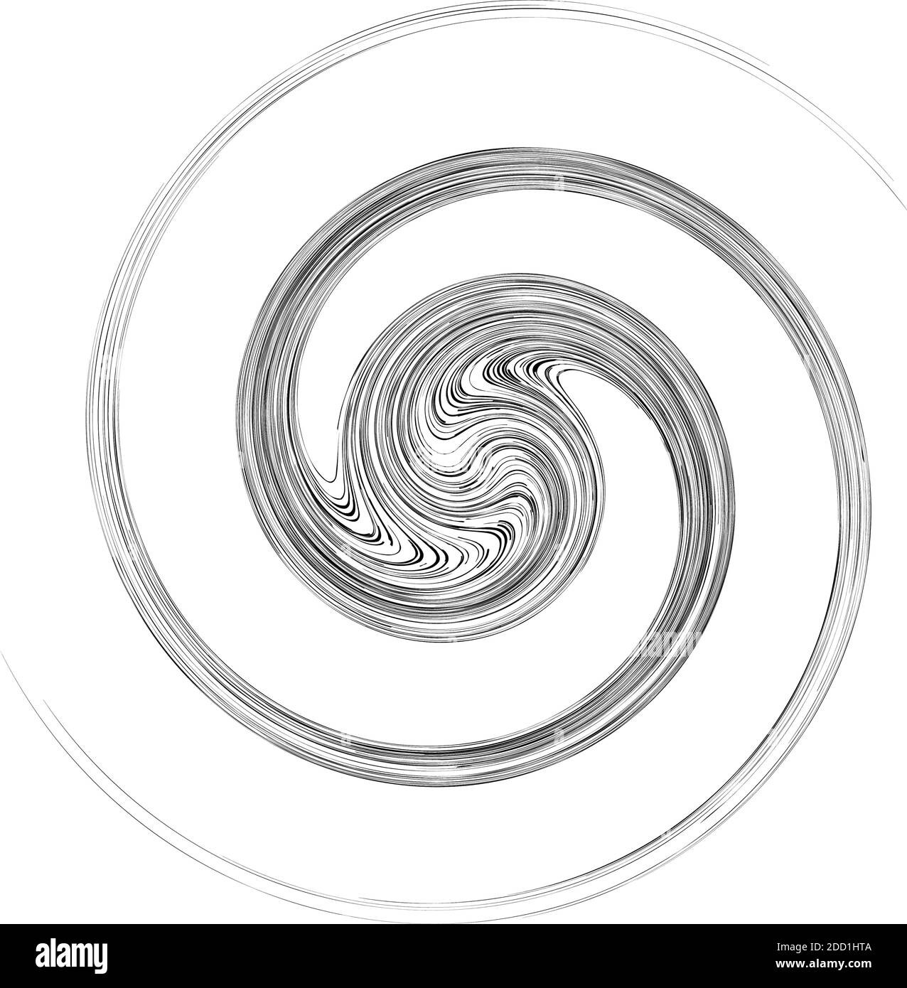Cycle design element with contort, spin effect. Abstract swerve circlet ...