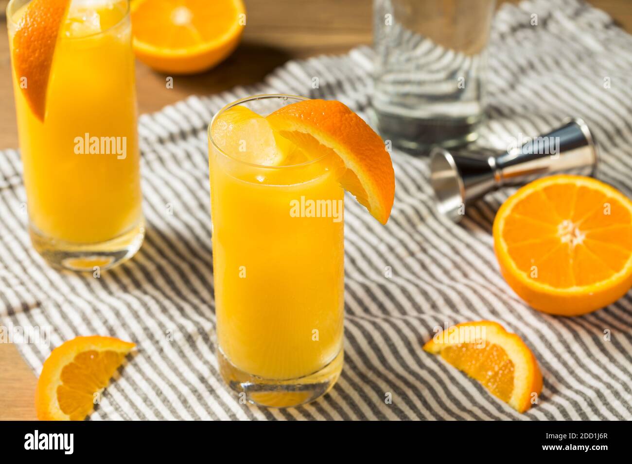 Boozy Refreshing Vodka Screwdriver Cocktail with Orange Juice Stock Photo Alamy