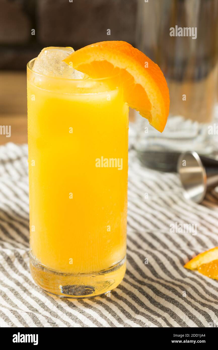 Boozy Refreshing Vodka Screwdriver Cocktail with Orange Juice Stock