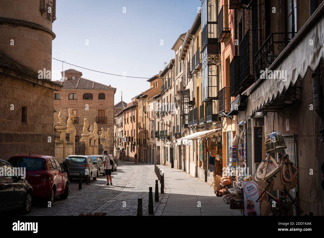 Street view of the city of Segovia, Spain Stock Photo