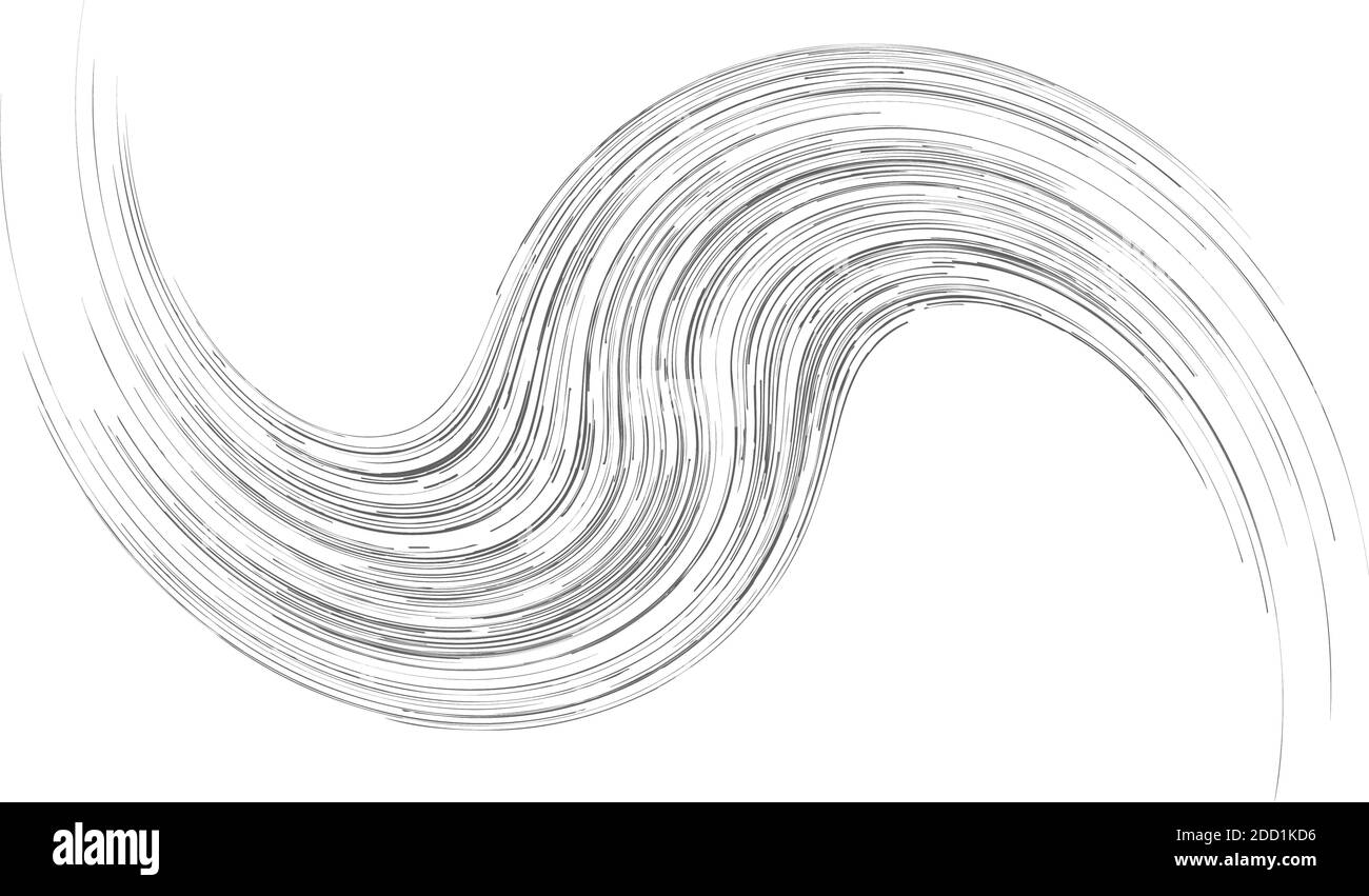Cycle design element with contort, spin effect. Abstract swerve circlet ...