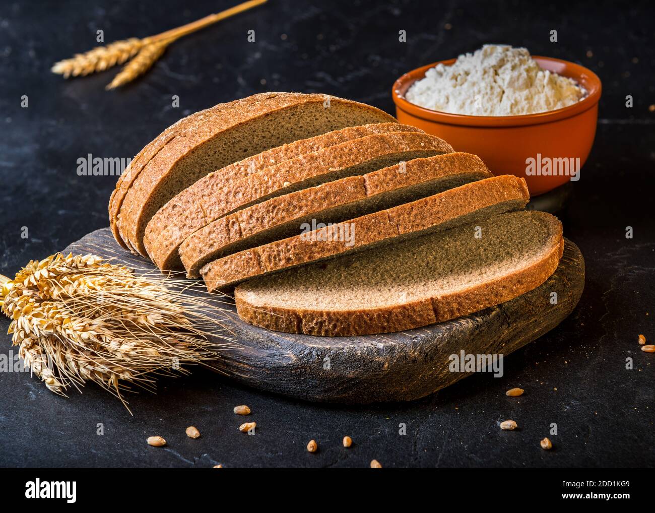 Fresh sliced rye baguette on hi-res stock photography and images - Alamy
