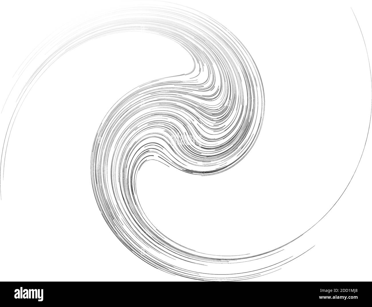 Cycle design element with contort, spin effect. Abstract swerve circlet ...