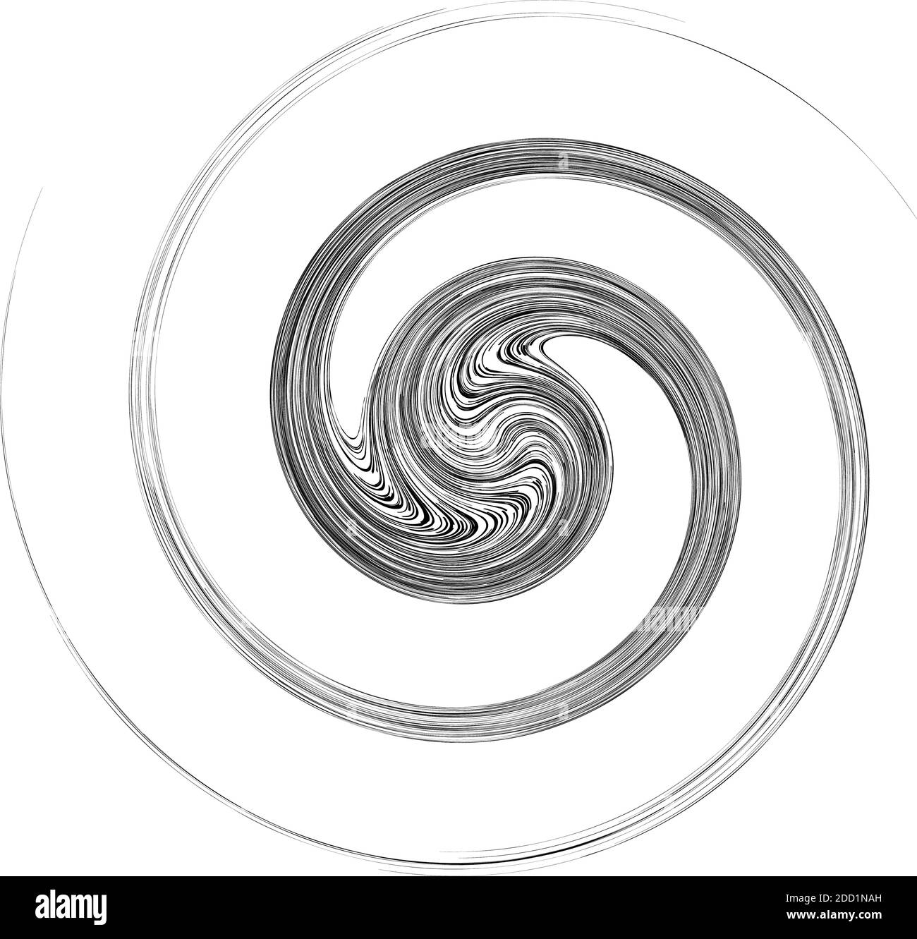 Cycle design element with contort, spin effect. Abstract swerve circlet ...