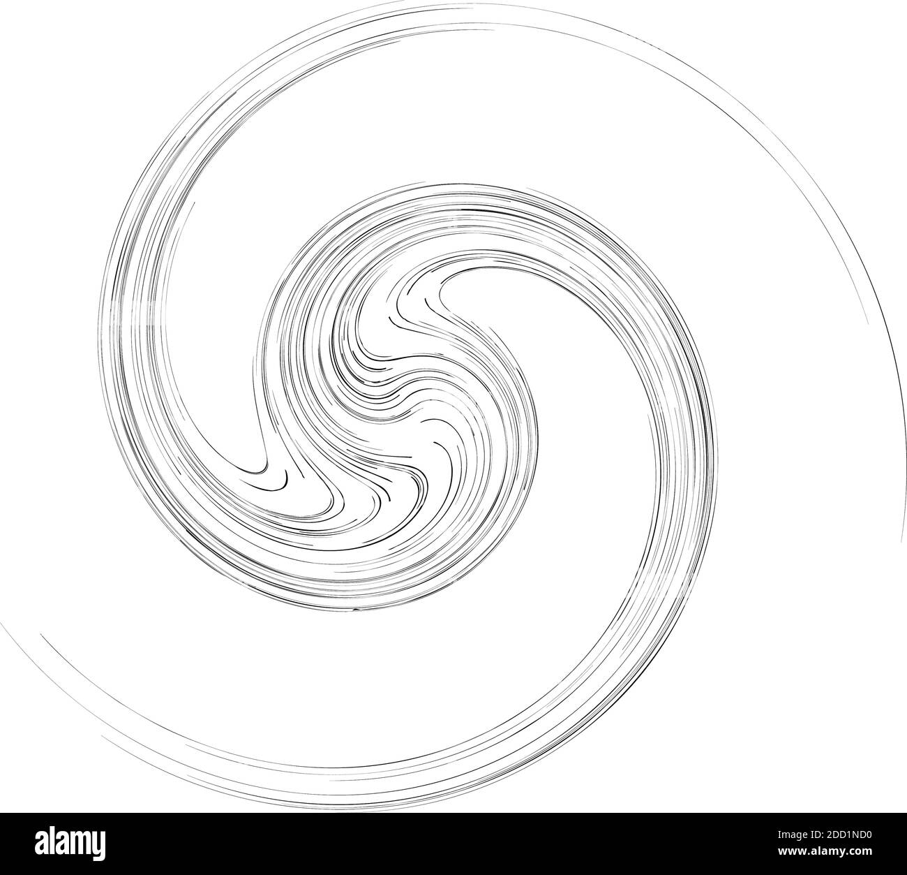 Cycle design element with contort, spin effect. Abstract swerve circlet ...