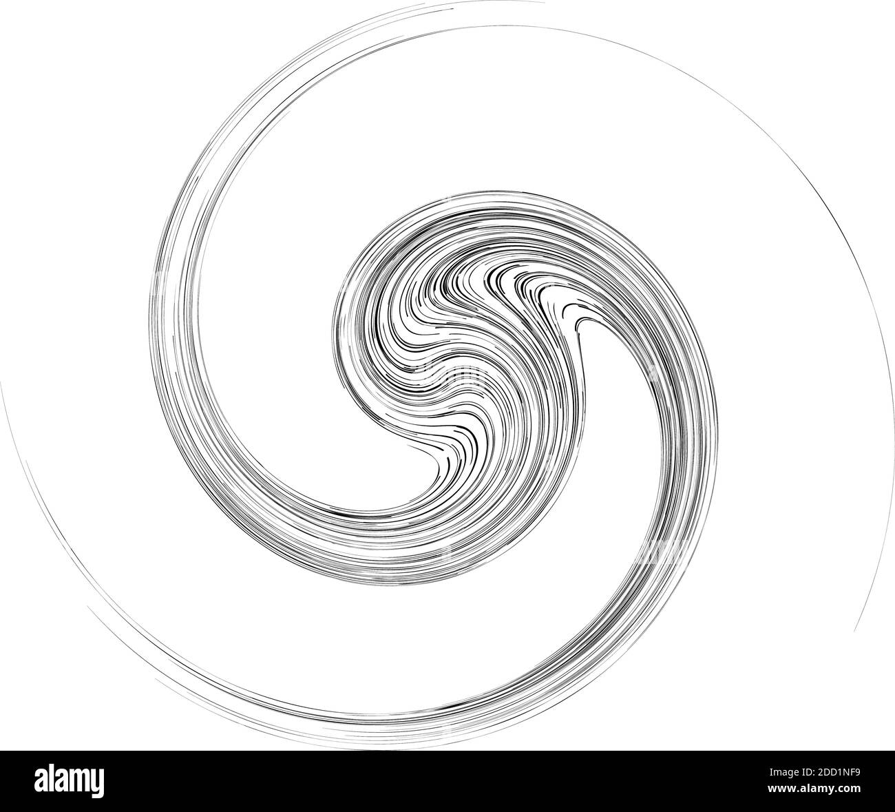 Cycle design element with contort, spin effect. Abstract swerve circlet ...
