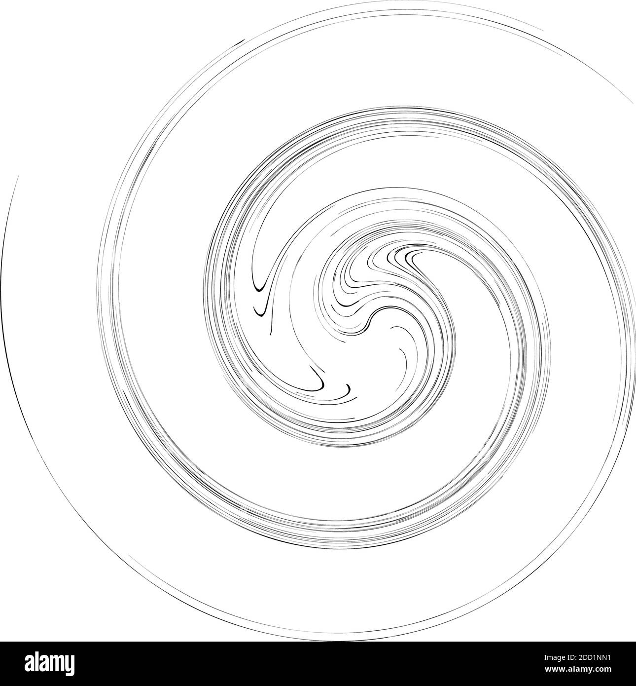 Cycle design element with contort, spin effect. Abstract swerve circlet ...