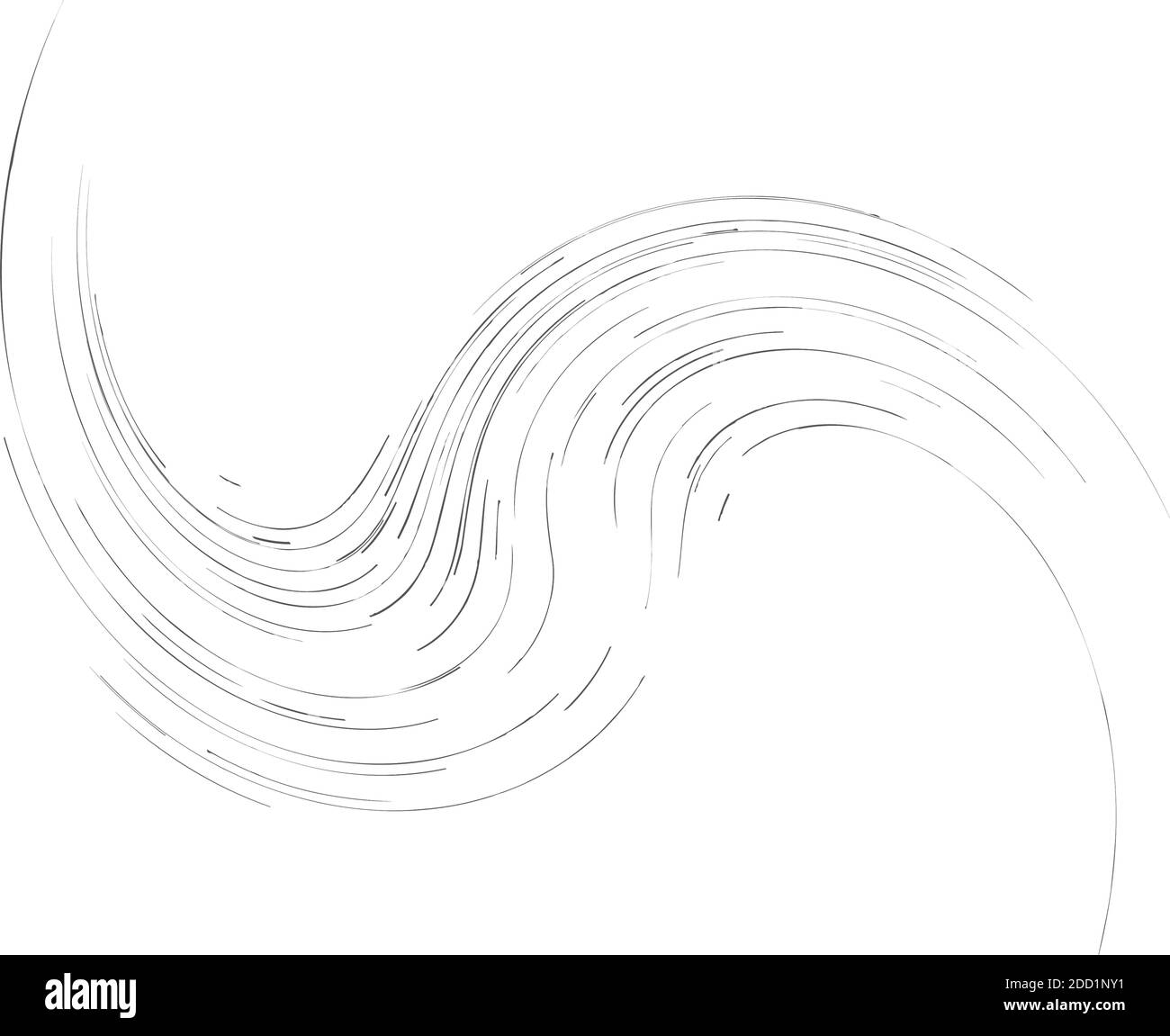 Cycle design element with contort, spin effect. Abstract swerve circlet ...