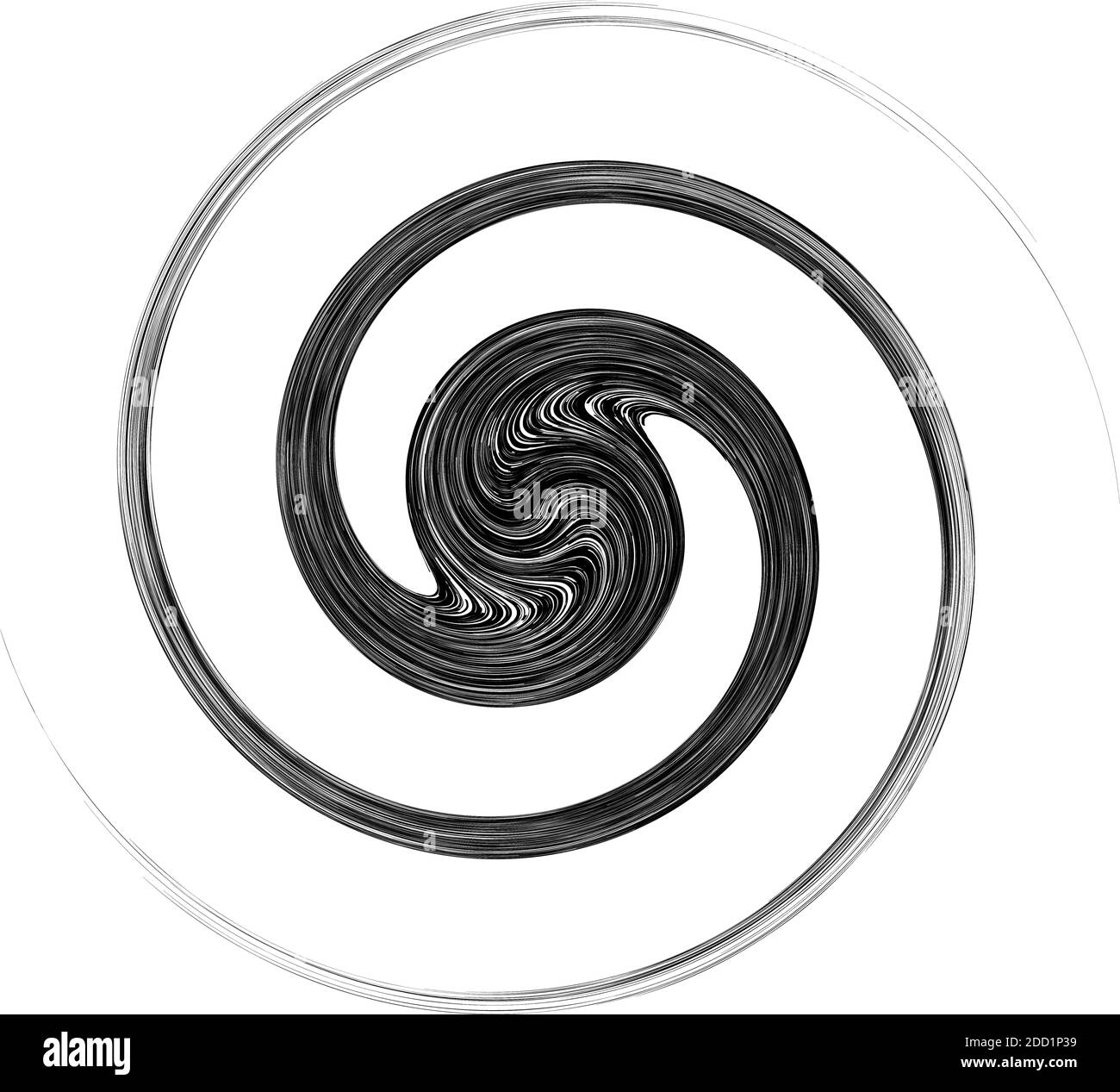 Cycle design element with contort, spin effect. Abstract swerve circlet ...