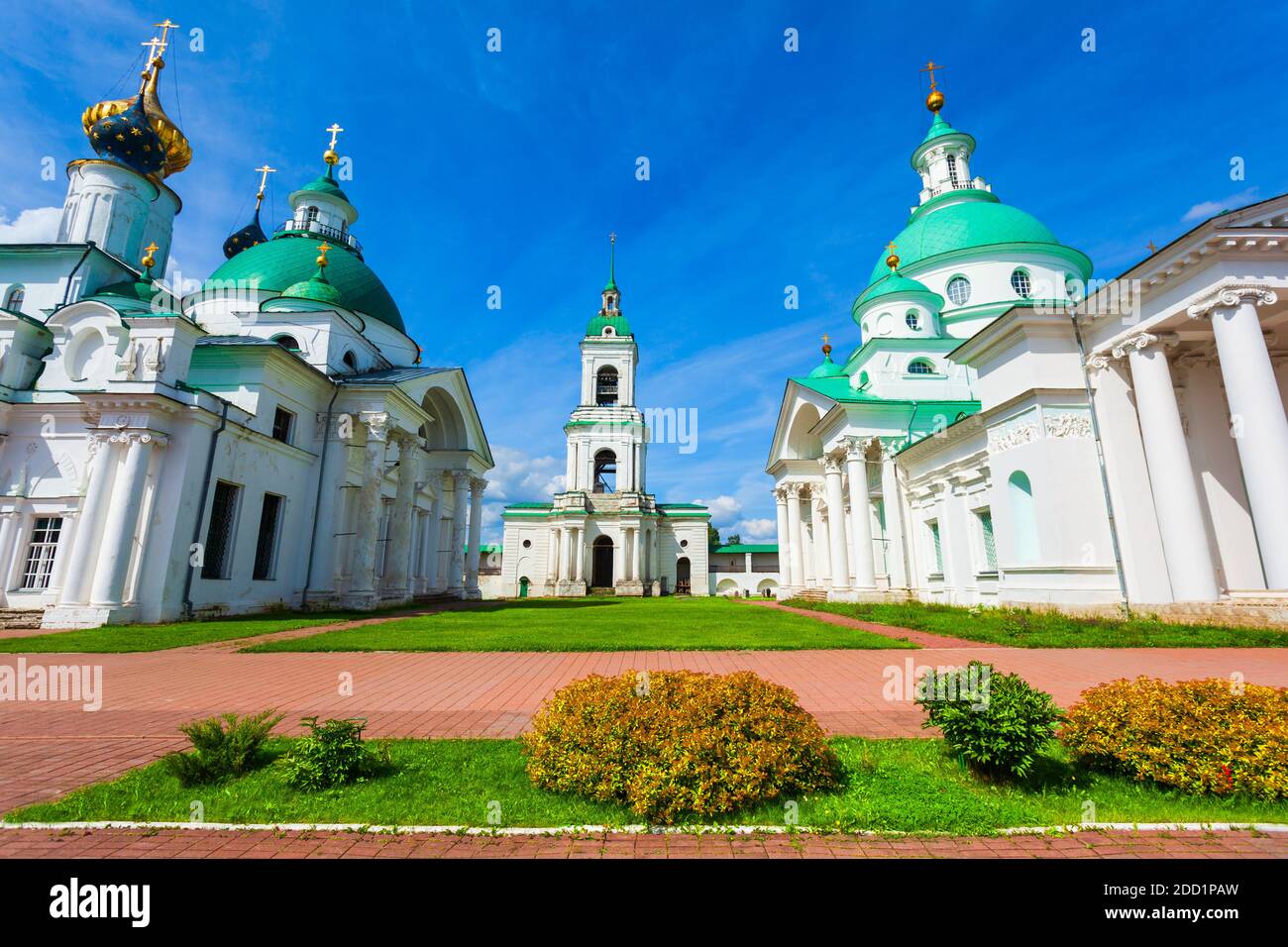 Spaso-Yakovlevsky Monastery or Monastery of St. Jacob Saviour in Rostov Veliky city in Yaroslavl Oblast, Golden Ring of Russia Stock Photo
