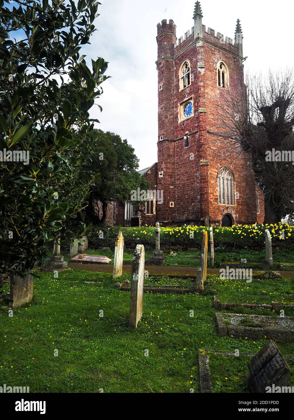 The church of St Michael and All Angels, Alphington is within a former manor and village, now a suburb of the City of Exeter in Devon. Stock Photo