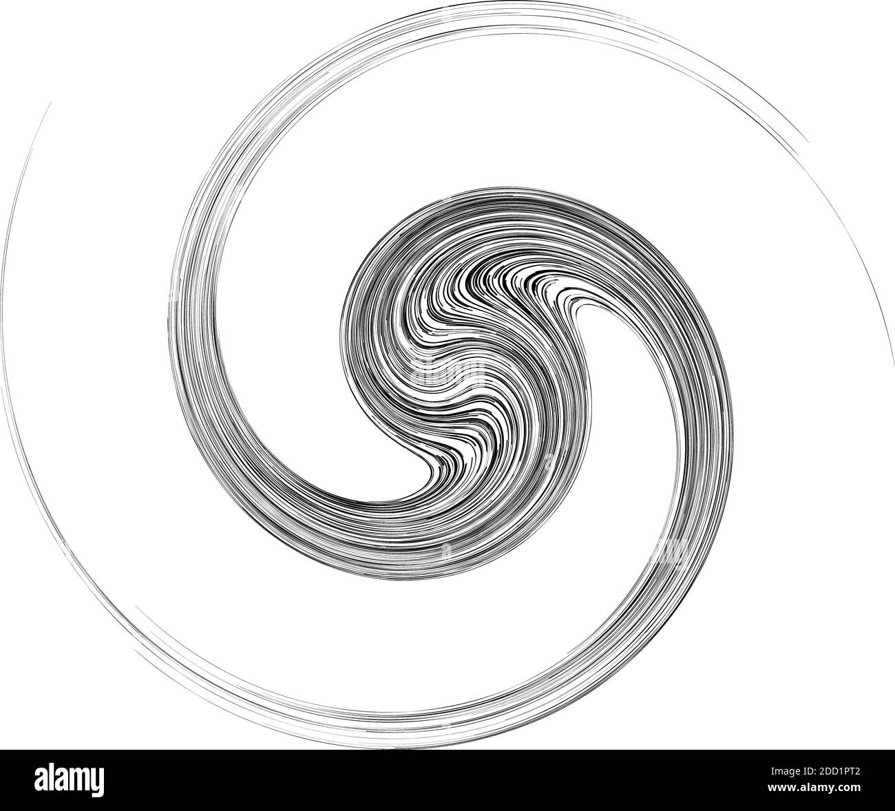 Cycle design element with contort, spin effect. Abstract swerve circlet ...