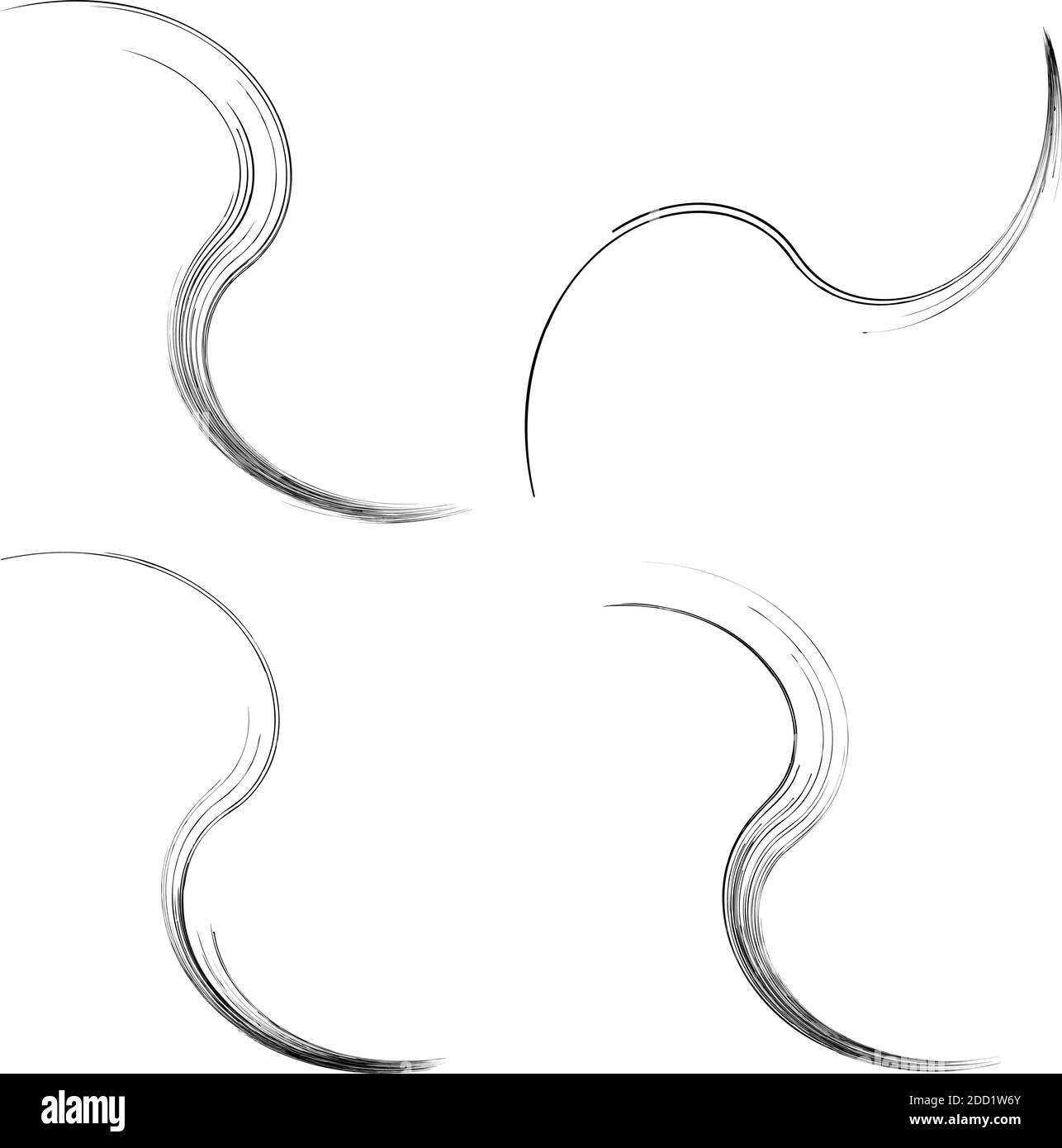 Organic Weed Grass Like Curvy Wavy Lines Stock Illustration Clip Art Graphics Stock Vector Image Art Alamy