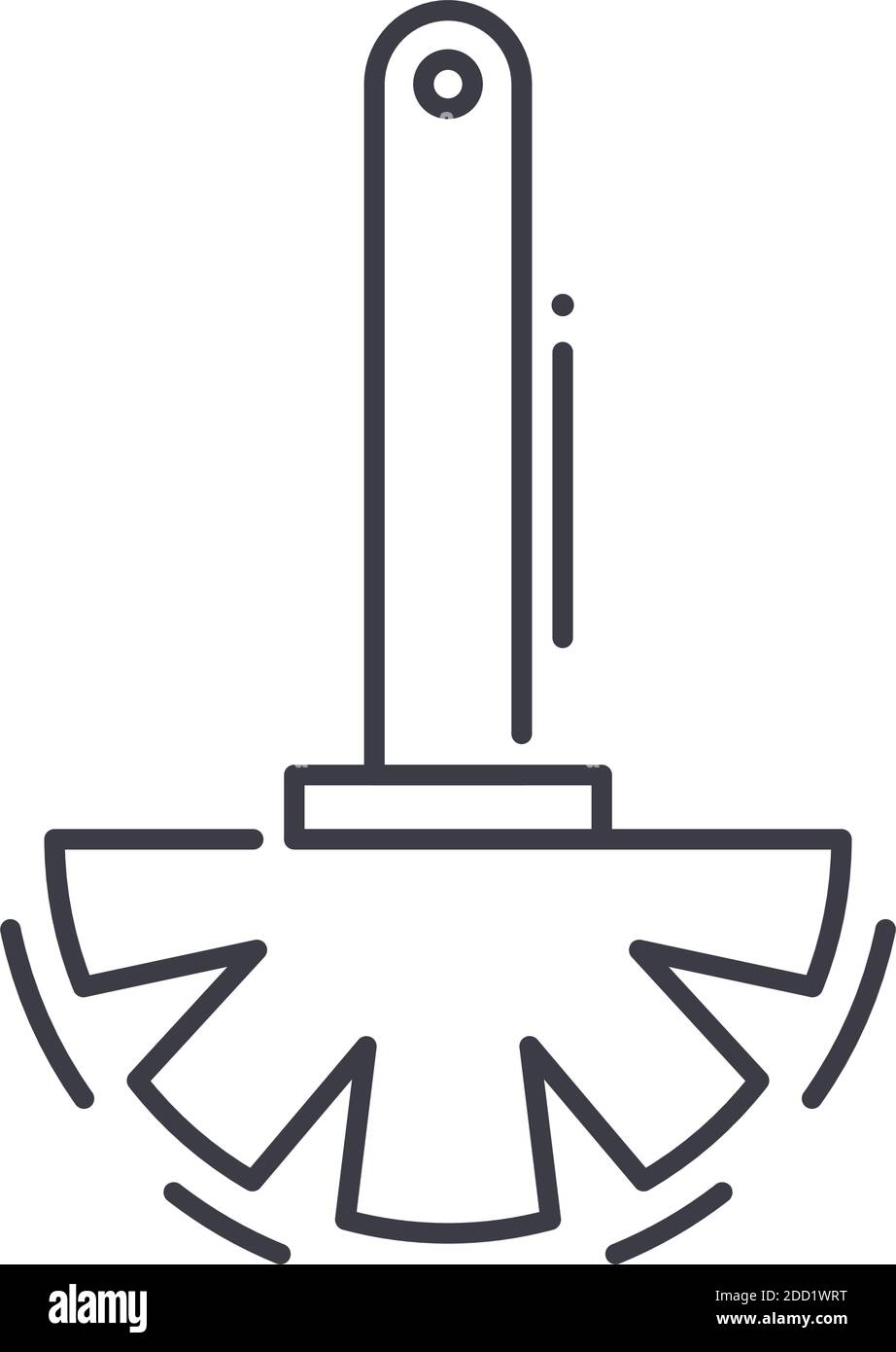 Dust cleaner icon, linear isolated illustration, thin line vector, web ...