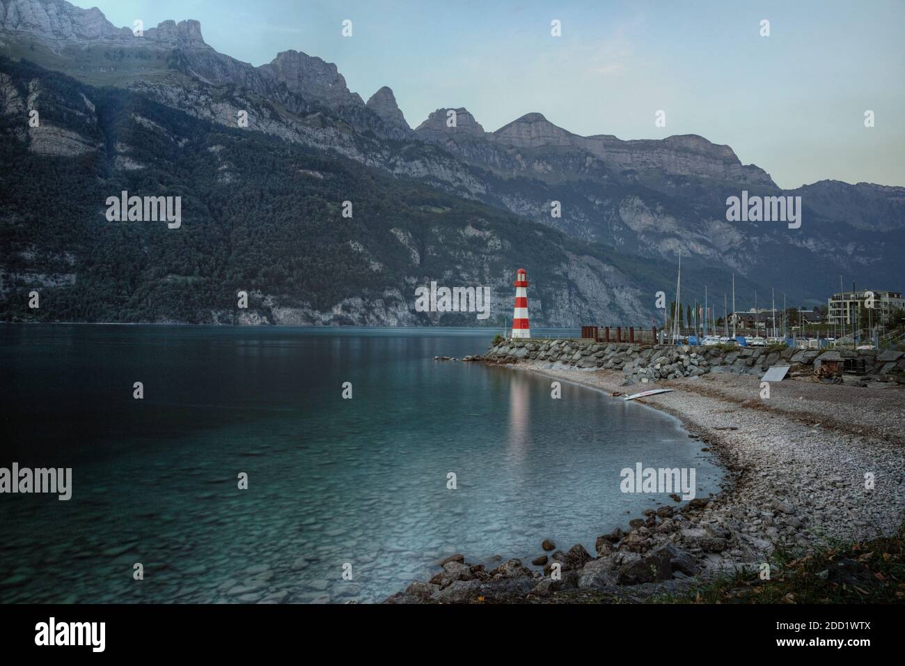 Lake Walen, Quarten, St. Gallen, Switzerland, Europe Stock Photo - Alamy
