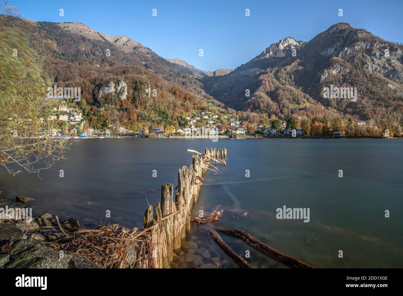 Lake Walen, Glarus, Switzerland, Europe Stock Photo
