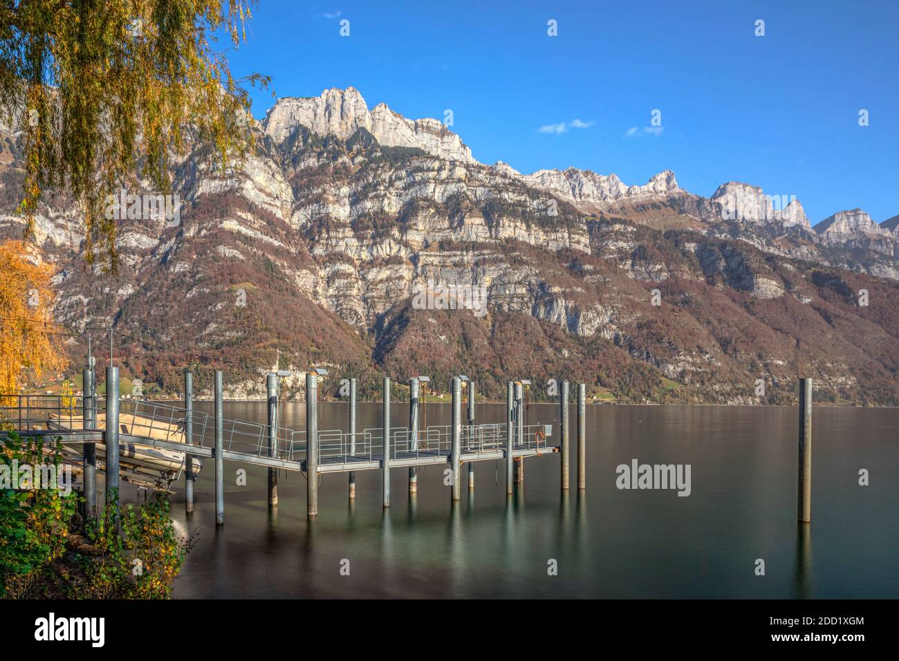 Lake Walen, Glarus, Switzerland, Europe Stock Photo