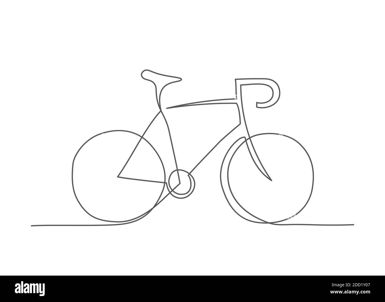 Single continuous line drawing man bicycle racer improve his speed