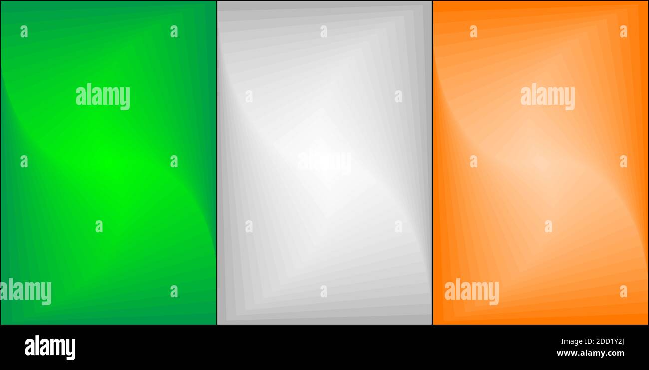 Ireland Gradient Flag - Illustration,  Three dimensional flag of Ireland Stock Vector