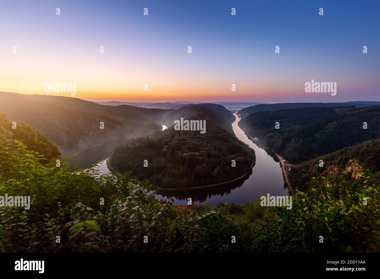 The Saar is a river in northeastern France and western Germany, and a right tributary of the Moselle. Stock Photo