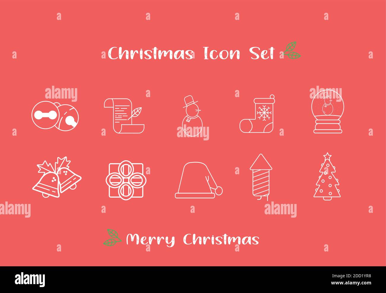Flat Christmas icons seamless pattern element vector background. Icons for holidays Stock Vector