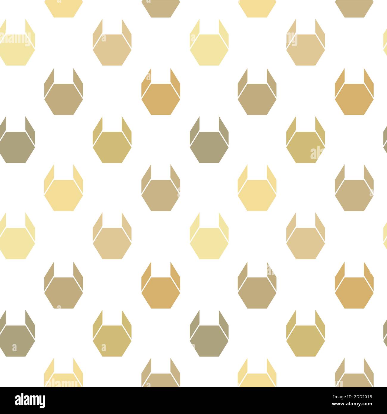 Vector seamless geometric pattern. Origami dog. Stock Vector