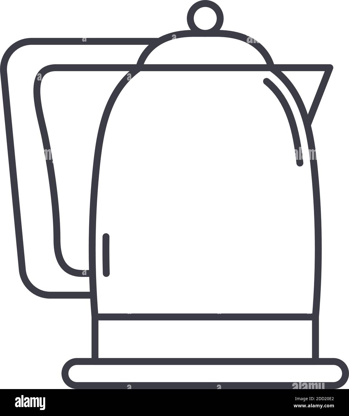 Electric kettle concept icon, linear isolated illustration, thin line vector, web design sign, outline concept symbol with editable stroke on white Stock Vector