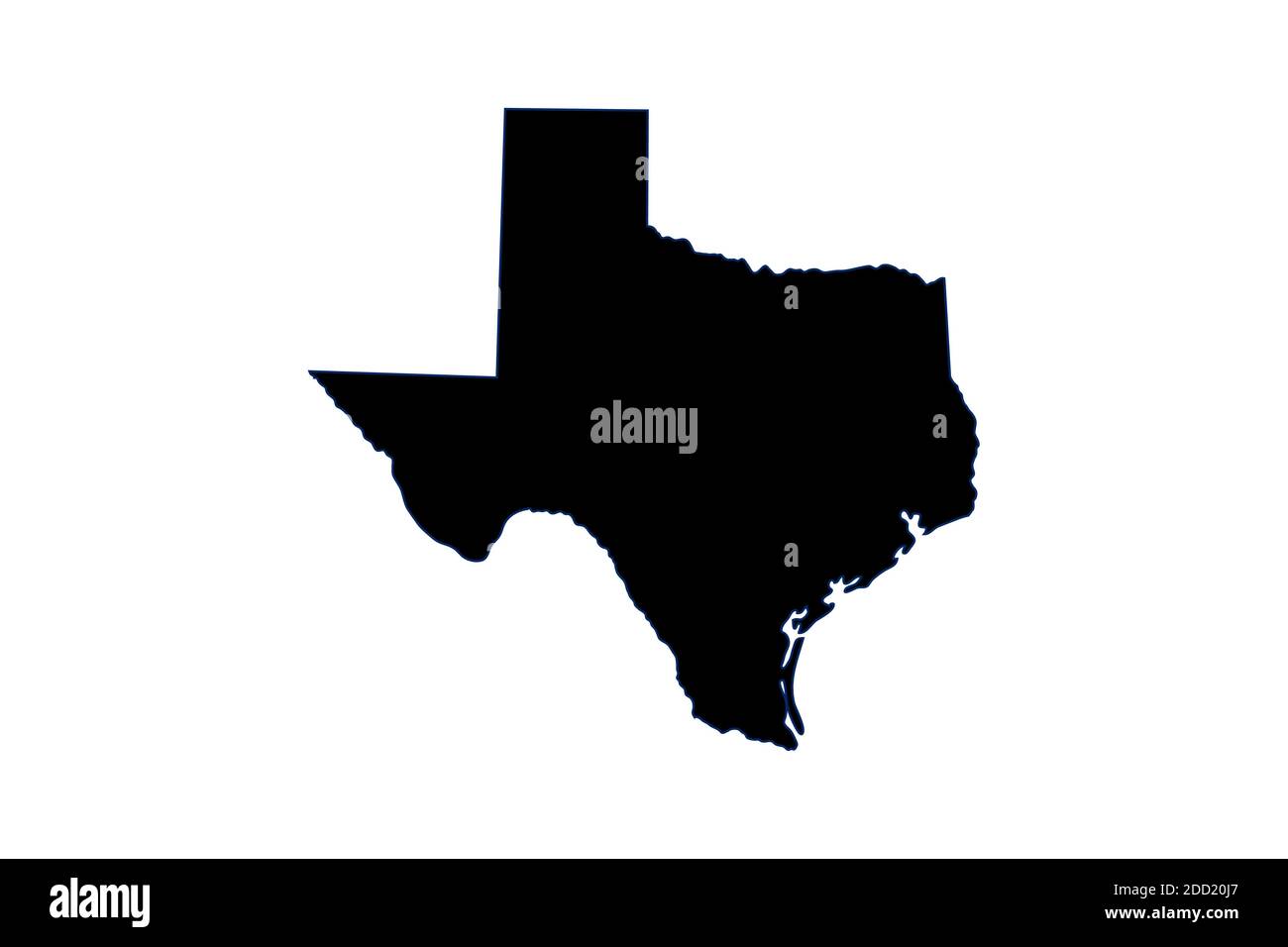 Texas Map Icon vector on white Stock Vector