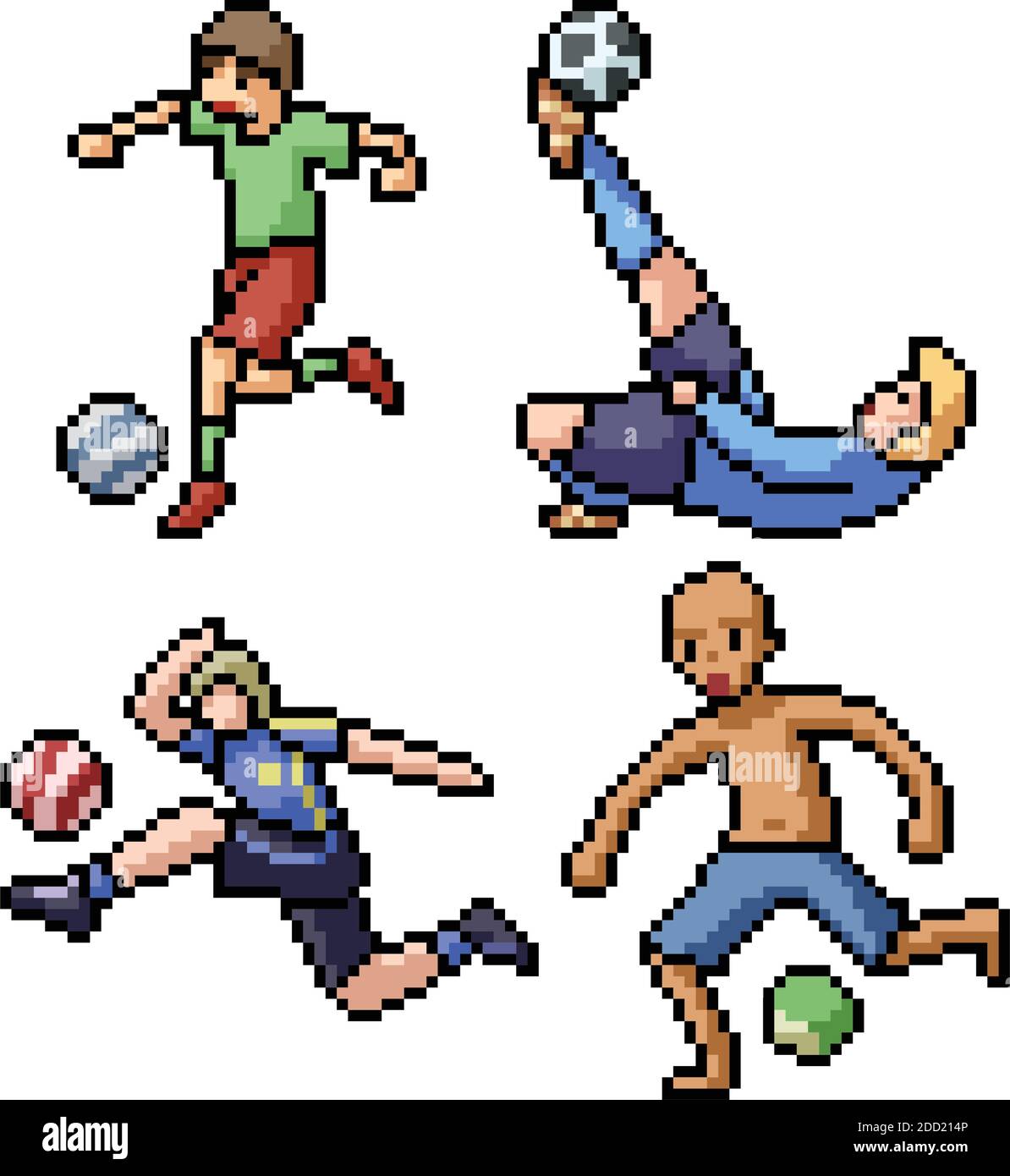 pixel art set isolated football player Stock Vector Image & Art Alamy