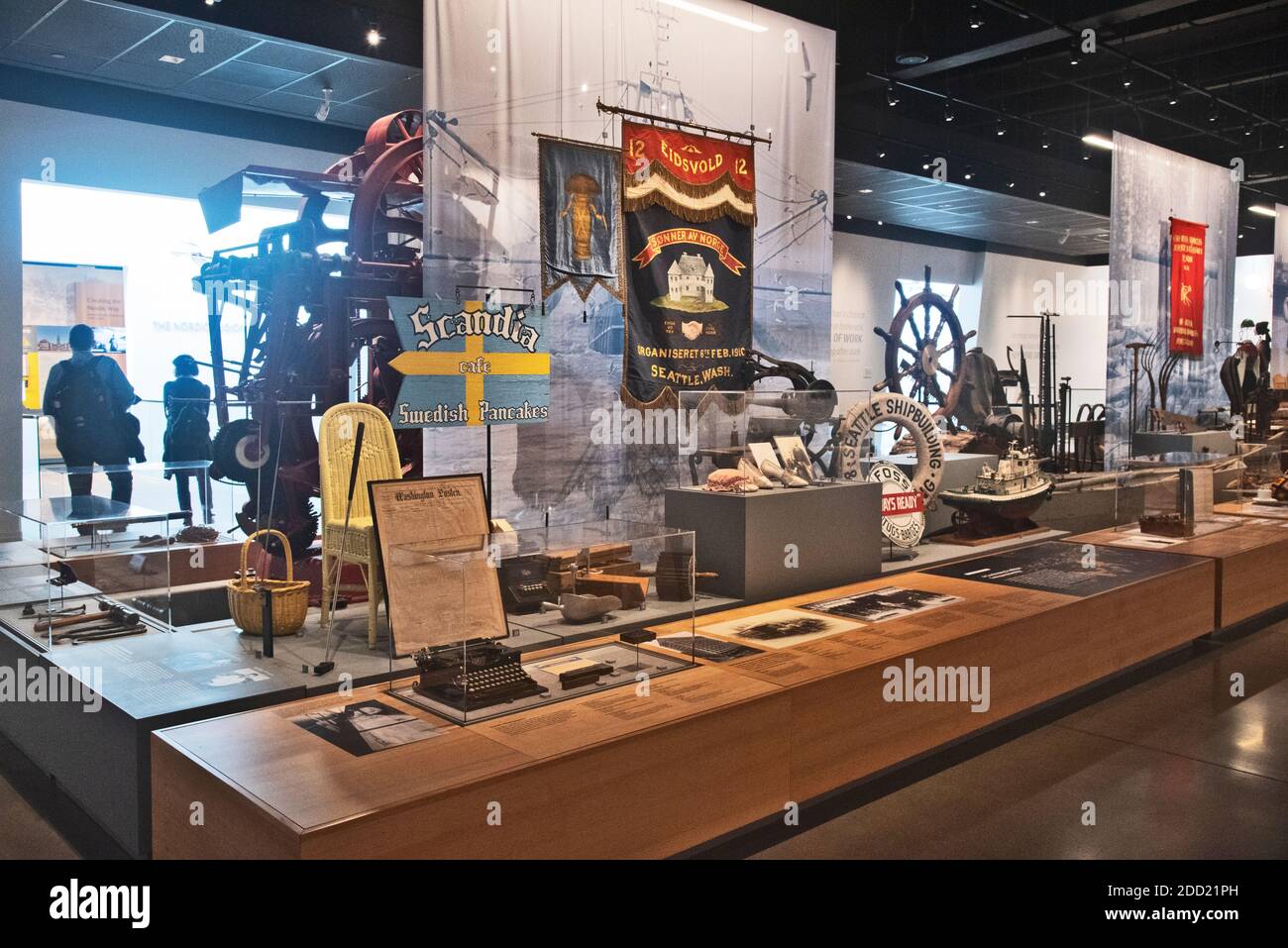 Inside view of displays at the National Nordic Museum , Seattle