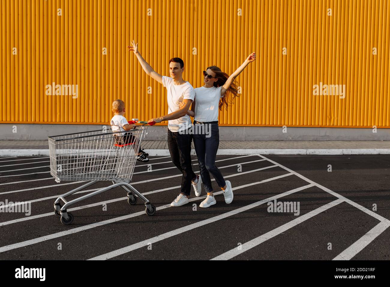 Budva, Montenegro - 17 march 2021: A child with a small trolley in the  supermarket, go shopping with his mother. The family goes shopping Stock  Photo - Alamy