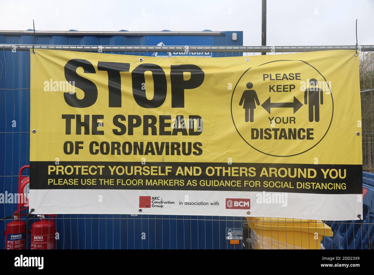 STOP THE SPREAD OF CORONAVIRUS WORKPLACE POSTER Stock Photo