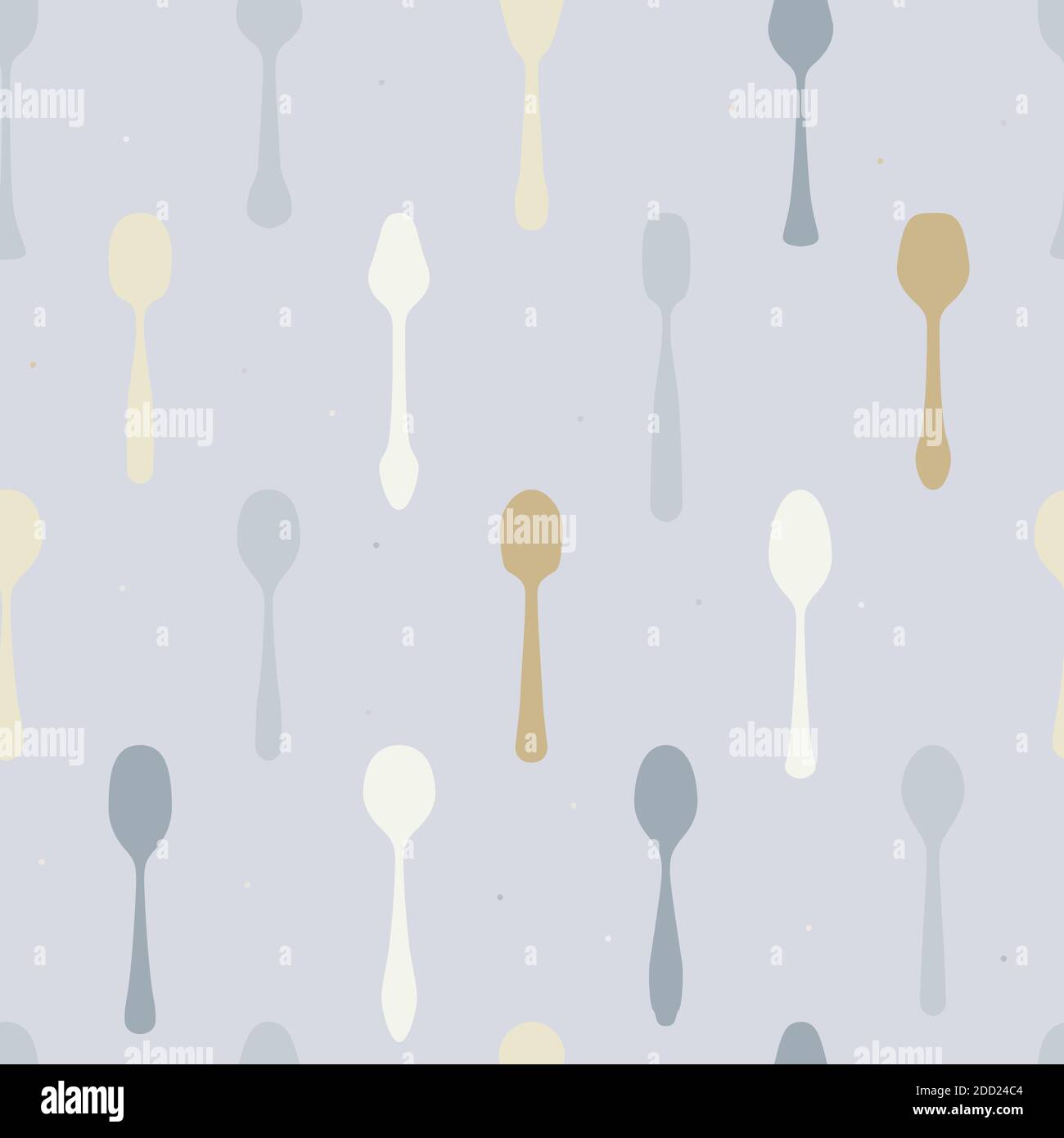 Various spoon silhouettes - vector background Stock Vector Image & Art