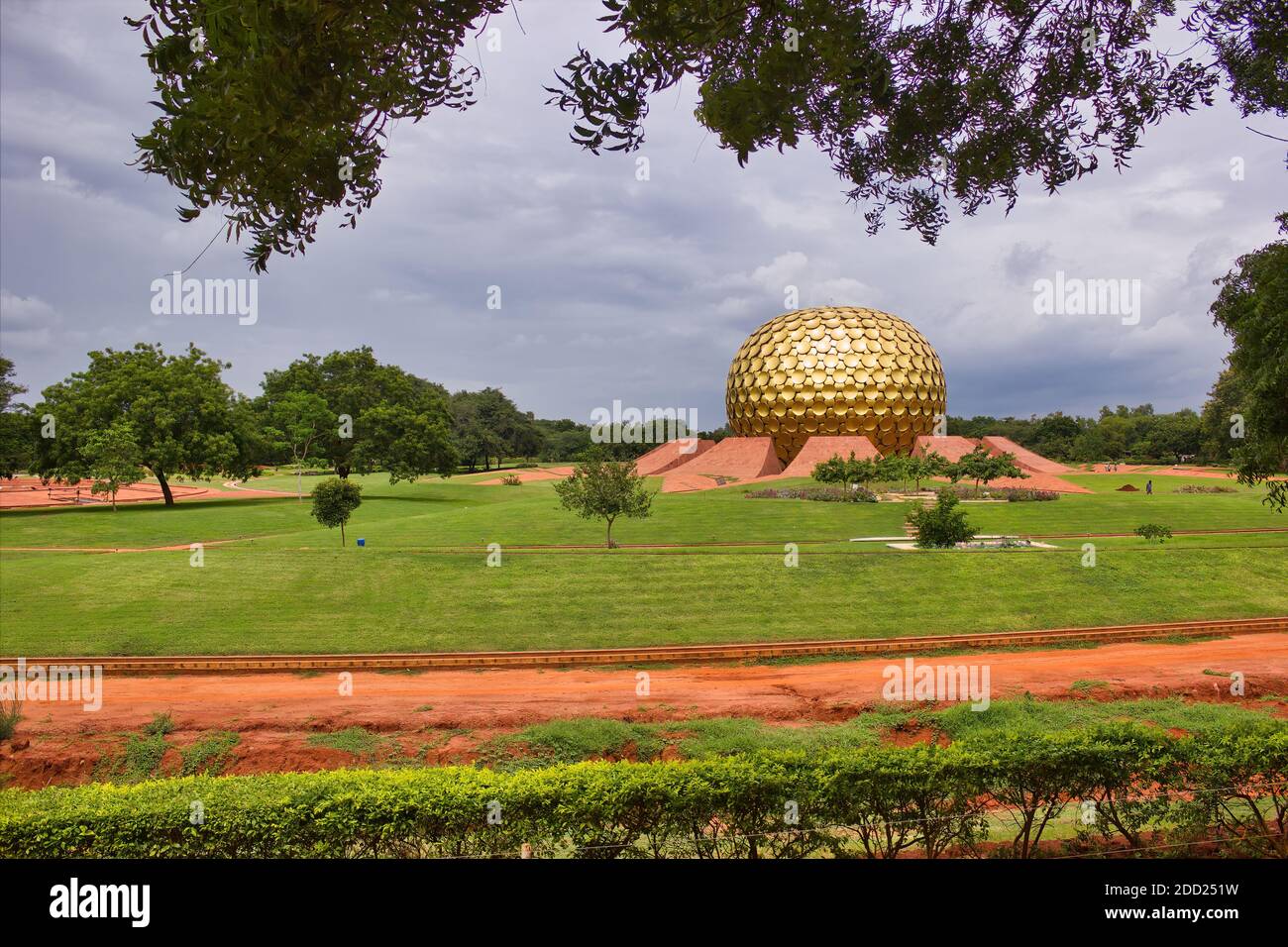 Pondicherry, India - October 30, 2018: Round golden ball also known as  Matrimandir located in Auroville township in Viluppuram district in the  state o Stock Photo - Alamy