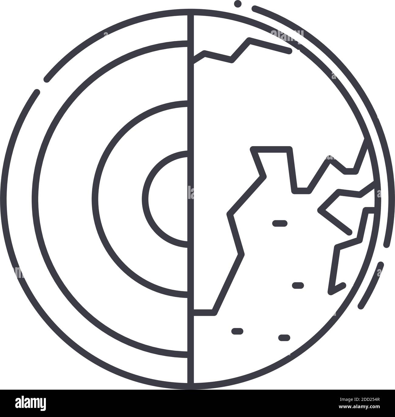 Earth icon, linear isolated illustration, thin line vector, web design ...