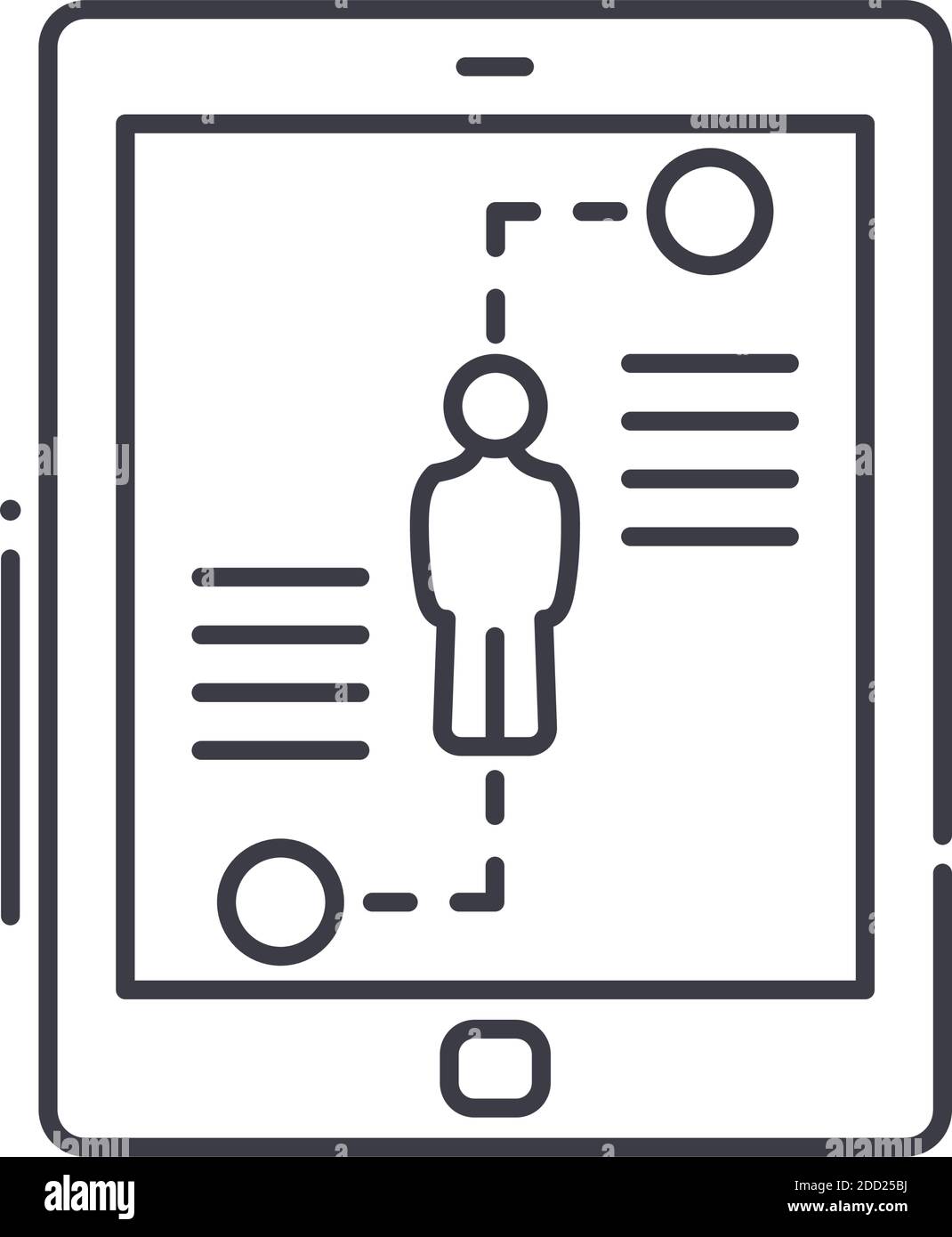Employee management icon, linear isolated illustration, thin line ...