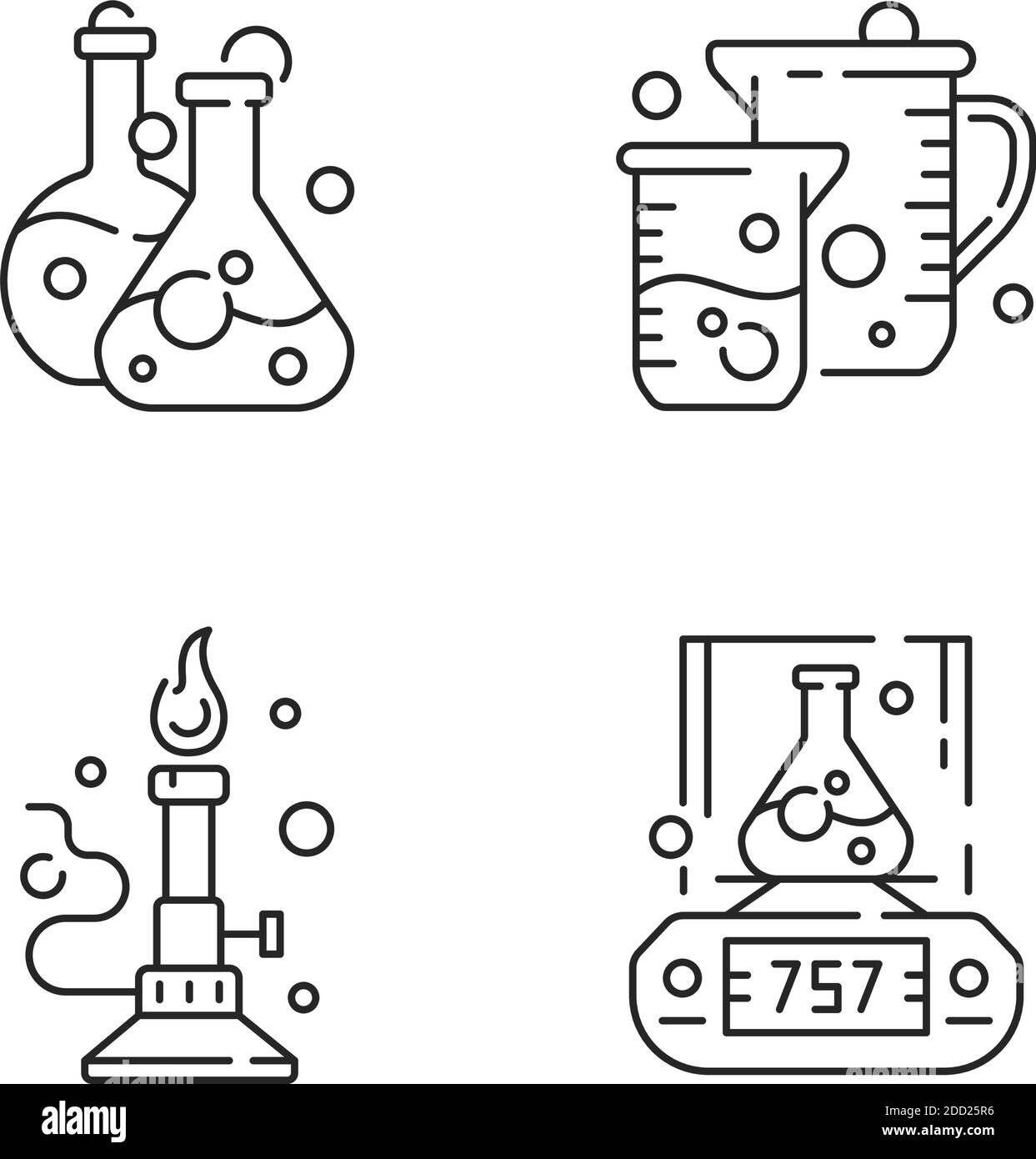 Lab tools linear icons set Stock Vector Image & Art Alamy