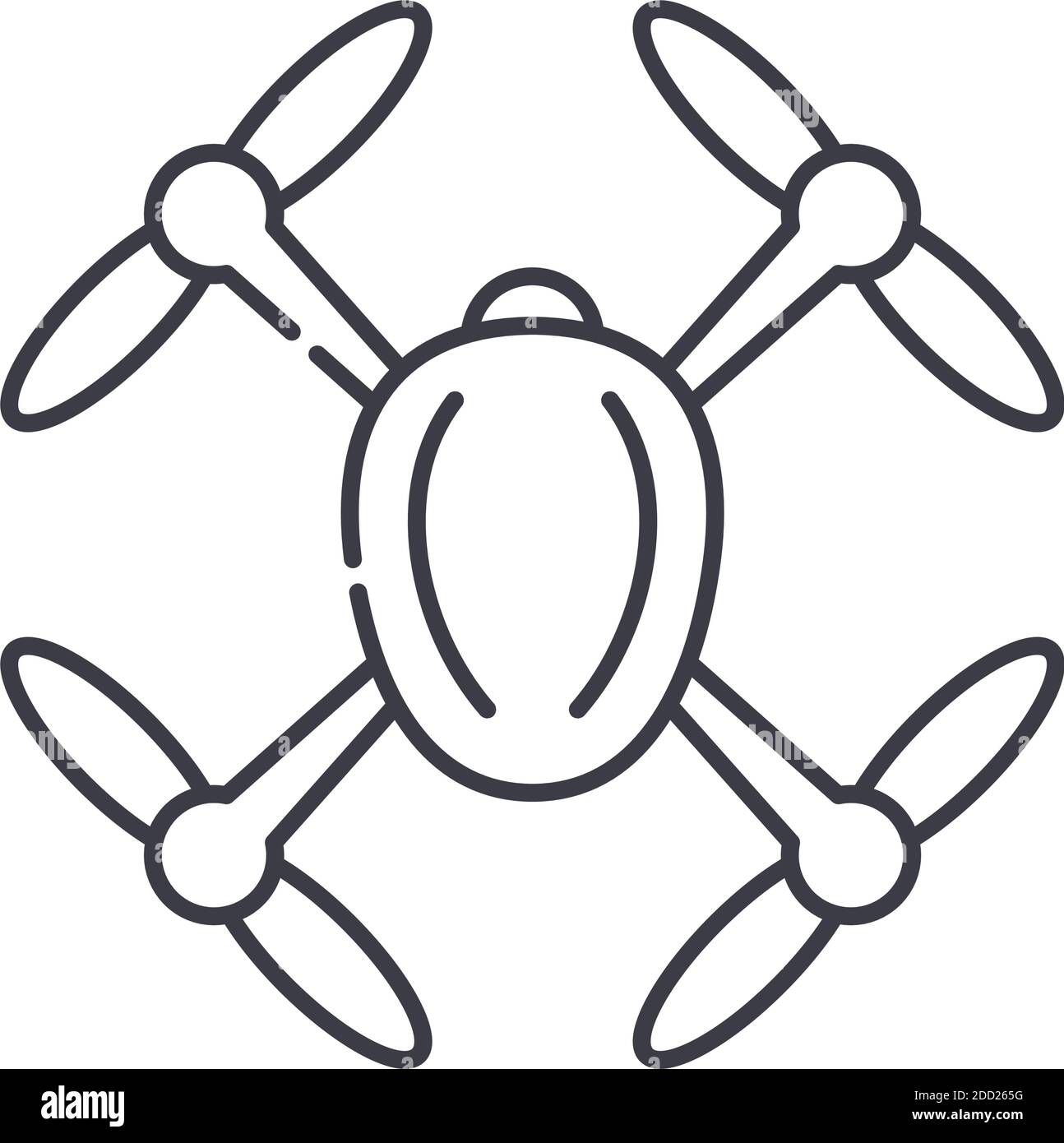 Drone mechanic icon, linear isolated illustration, thin line vector ...