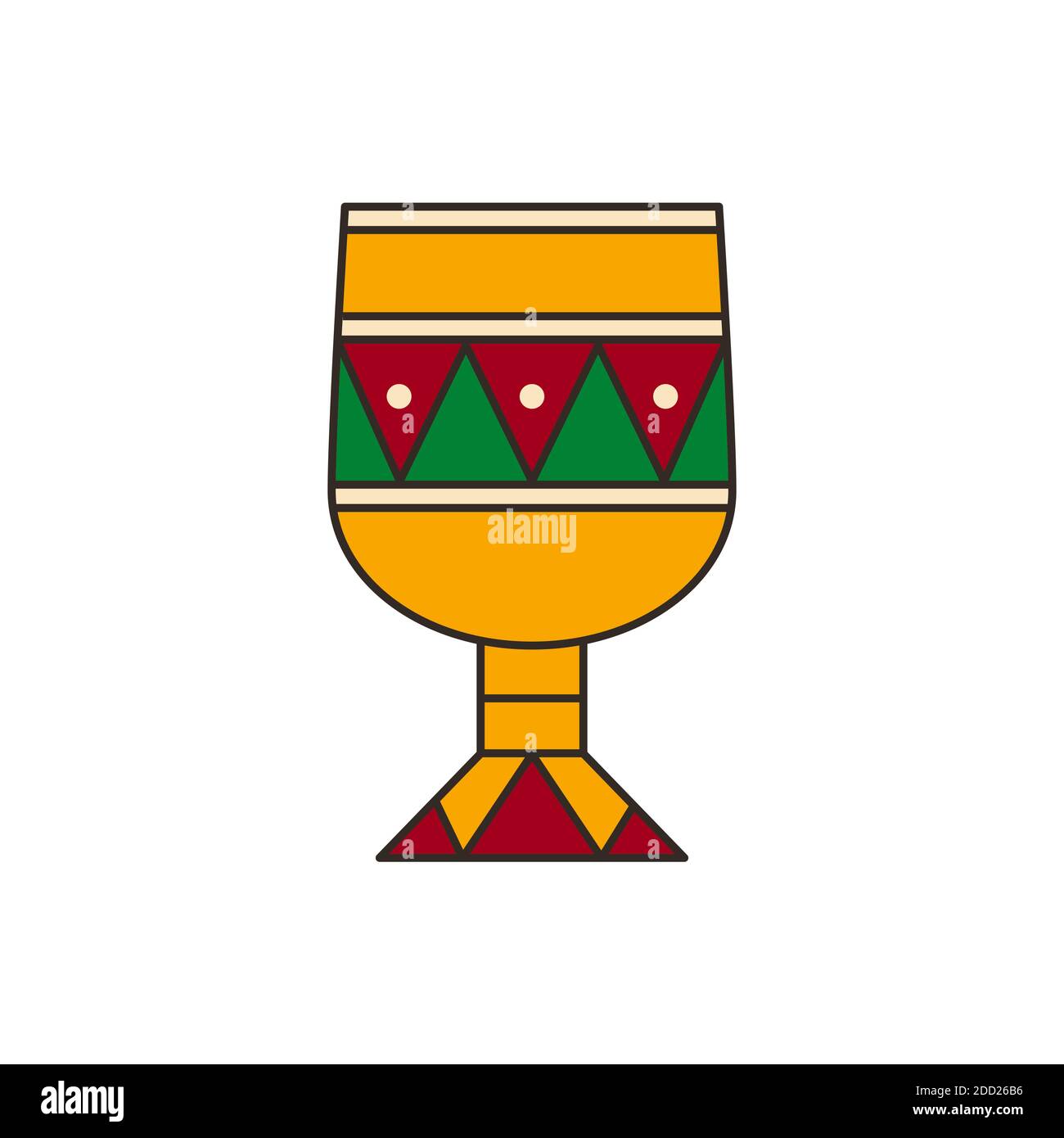 Kikombe Cha Umoja - isolated vector illustration. Kikombe cha umoja is traditional symbol of Kwanzaa. It is translate like unity cup Stock Vector