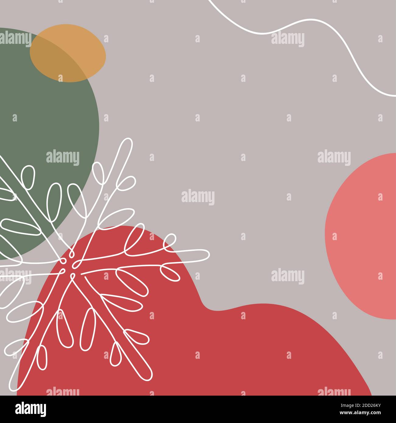 Christmas snowflake in a hand drawn linear style. Stock Vector