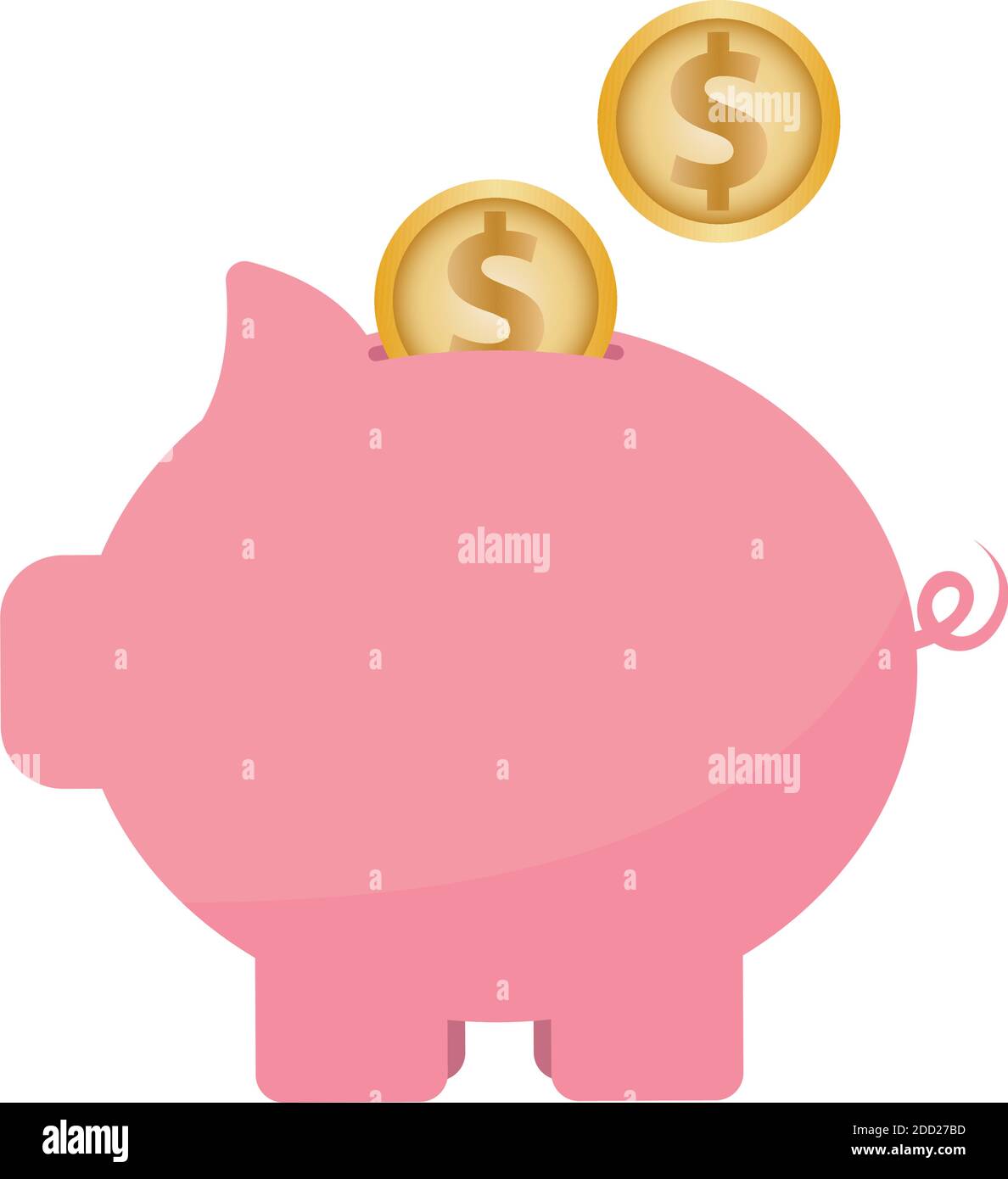 Isolated yen coin gold in white background financial icon- Vector Stock ...