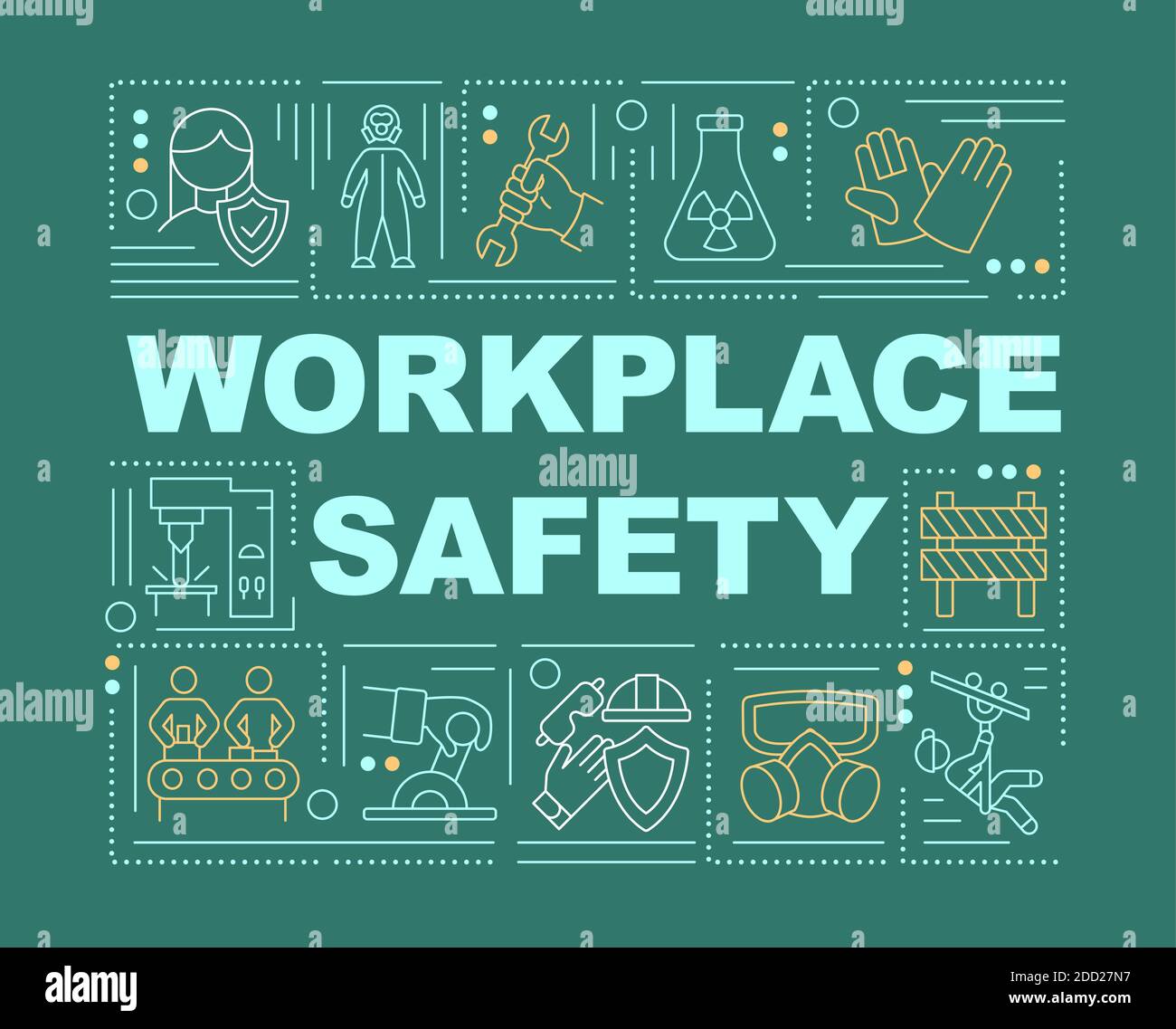 Workplace safety word concepts banner Stock Vector