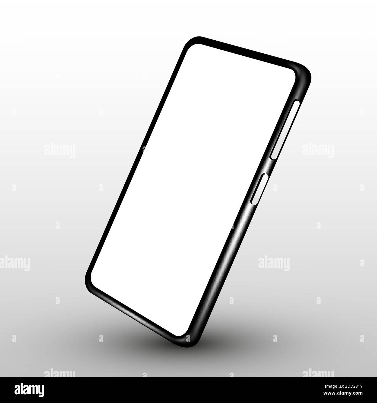 Realistic smartphone mockup. Cellphone frame with blank display