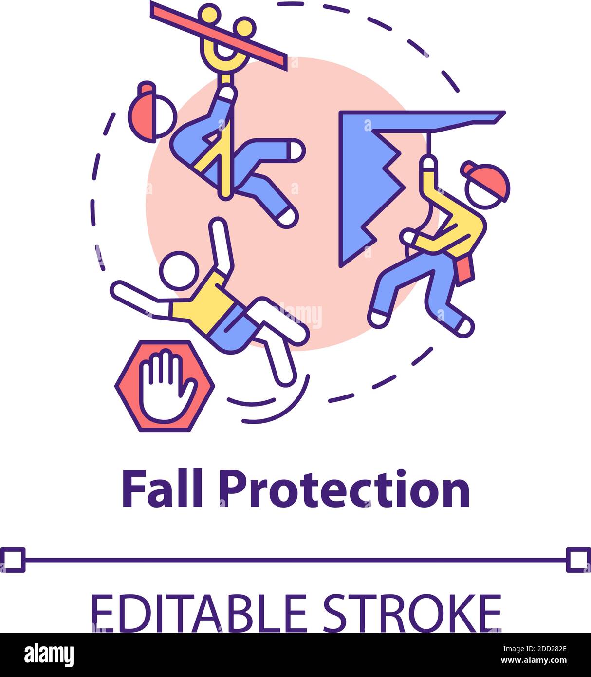 Fall protection concept icon Stock Vector Image & Art Alamy