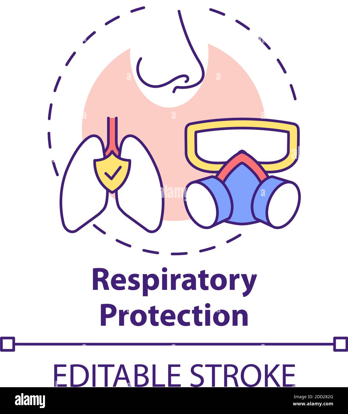 Respiratory protection concept icon Stock Vector Image & Art - Alamy