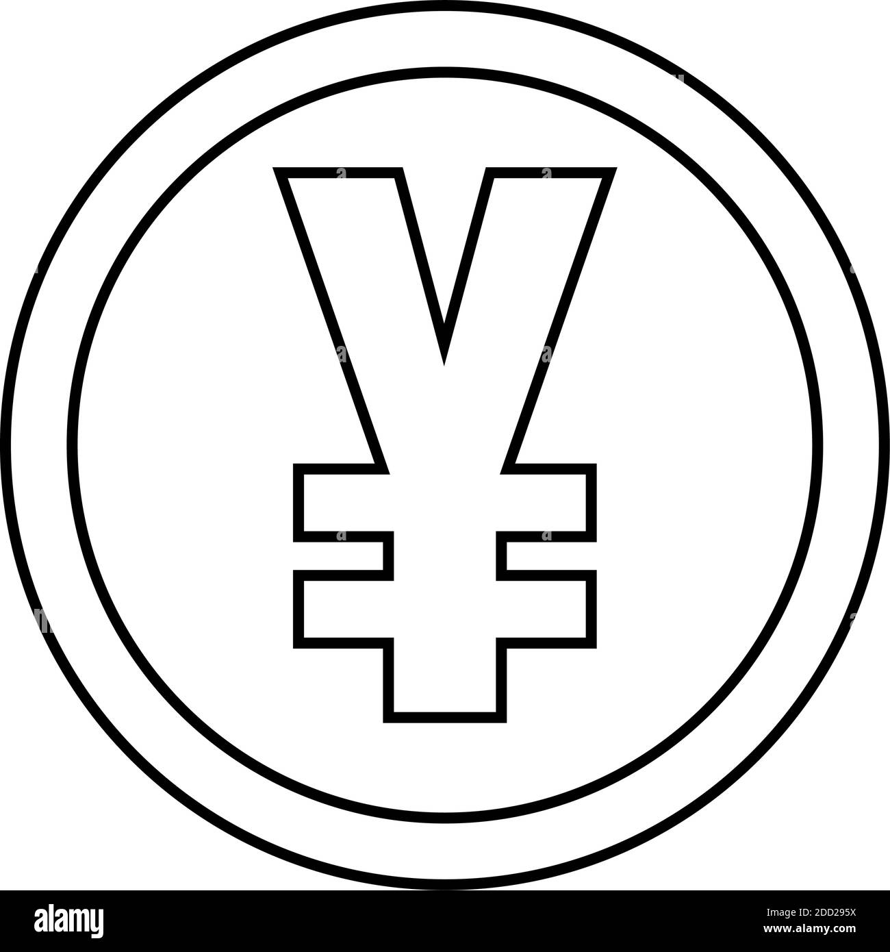 Isolated yen coin draw in white background financial icon- Vector Stock ...