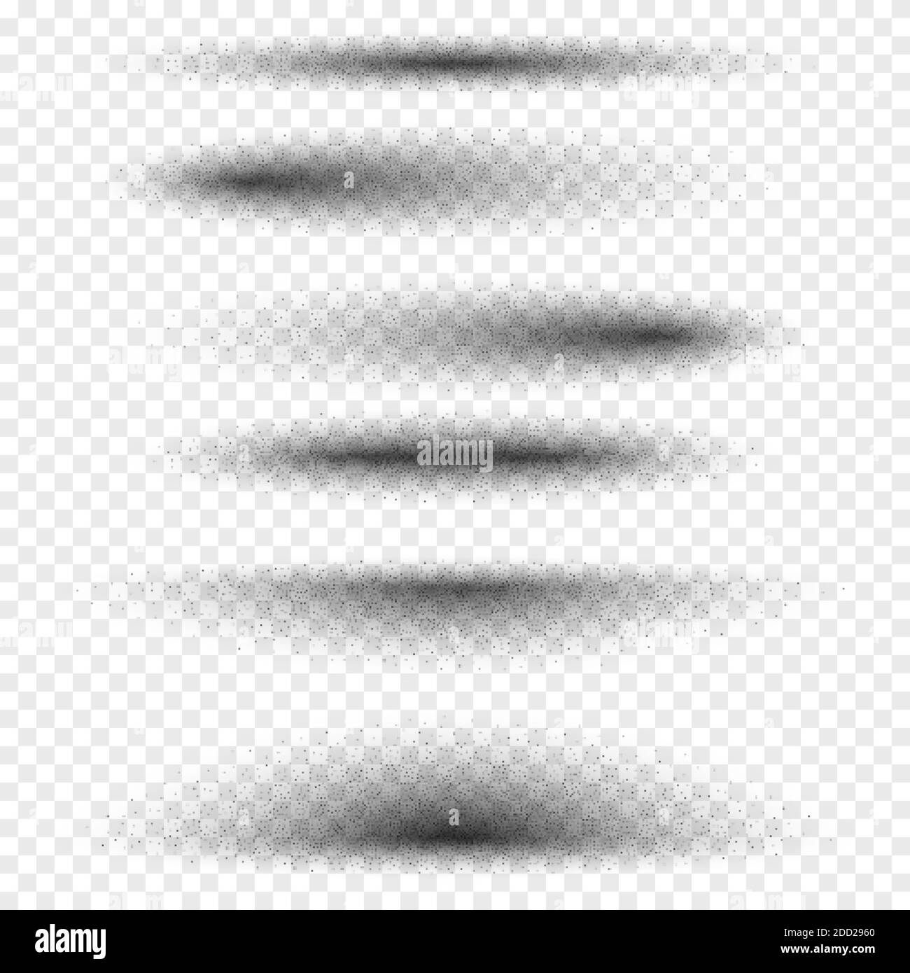 Stipple gradient oval shadow set, various round halftone dot gradient Vector Stock Vector